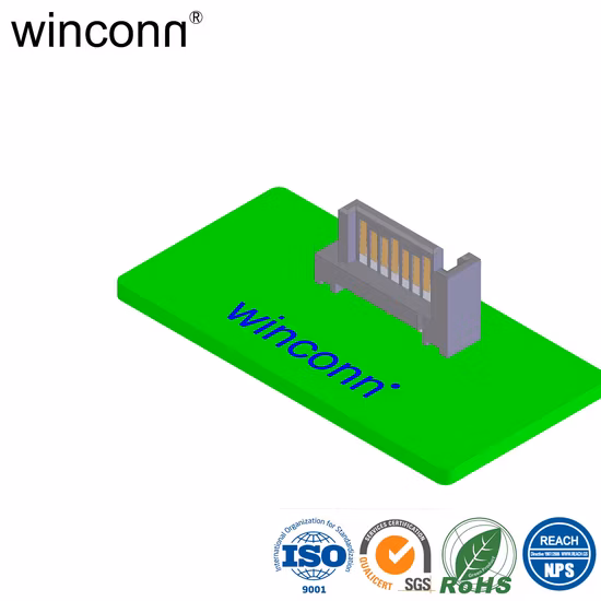 Conector tipo DIP vertical con conector SATA 7p