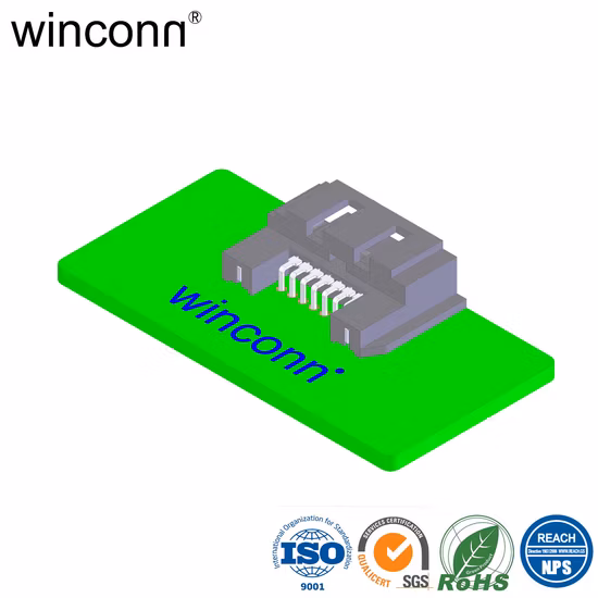 Conector tipo DIP de ángulo recto con enchufe SATA 7p
