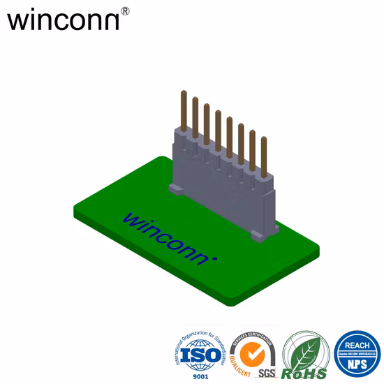 Caja de pines personalizada, cabezal PCB hembra, zócalo IC macho, cabezal de Pin redondo, conector de Terminal de zócalo hembra redondo
