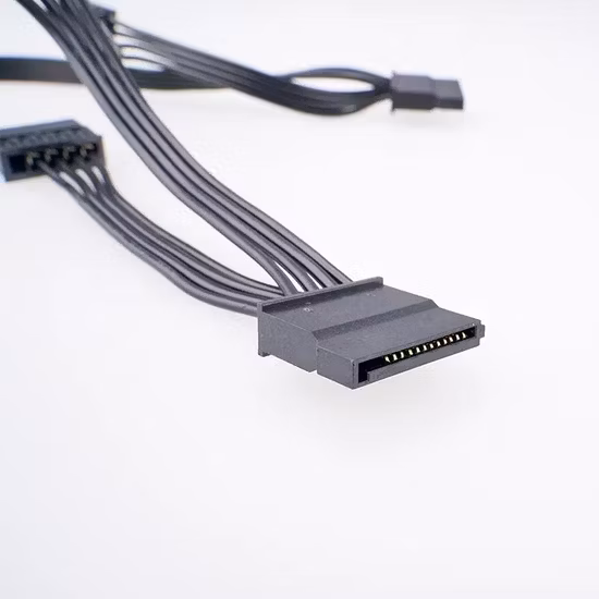 Cable de alimentación grande Lp4 a SATA de 4 pines Molex IDE 4p a 15p Cables de computadora 1 a 5 divisor Y convertidor adaptador de Cable