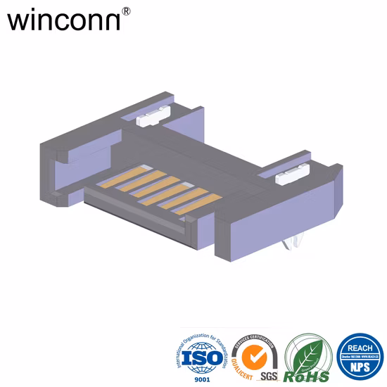 Conector tipo SMT de ángulo recto con enchufe SATA 7p