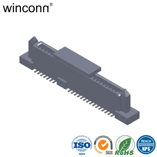 Conector SMT vertical tipo receptáculo SATA 22p H=8,15 mm