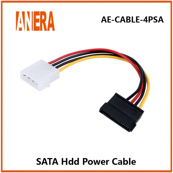 Cable adaptador IDE 4p macho a SATA 15p hembra, Cable de alimentación SATA para disco duro